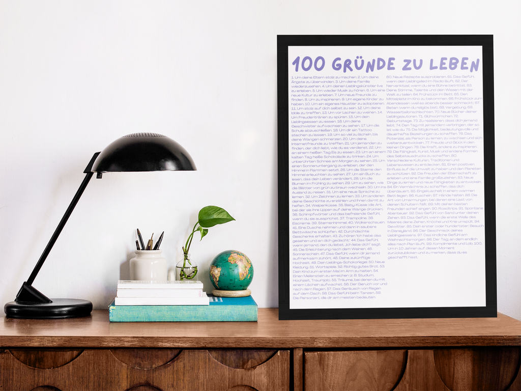 100 Gründe zu Leben Poster